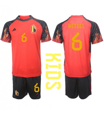 Belgien Axel Witsel #6 Hjemmebanesæt Børn VM 2022 Kort ærmer (+ korte bukser)